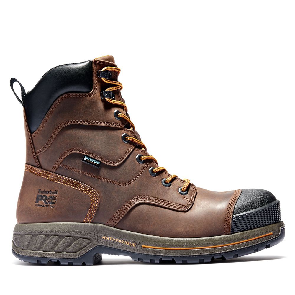 Bocanci De Muncă Timberland Barbati Maro/Negrii - Pro® Helix Hd 8" Comp Toe - Romania - DLOJSC923